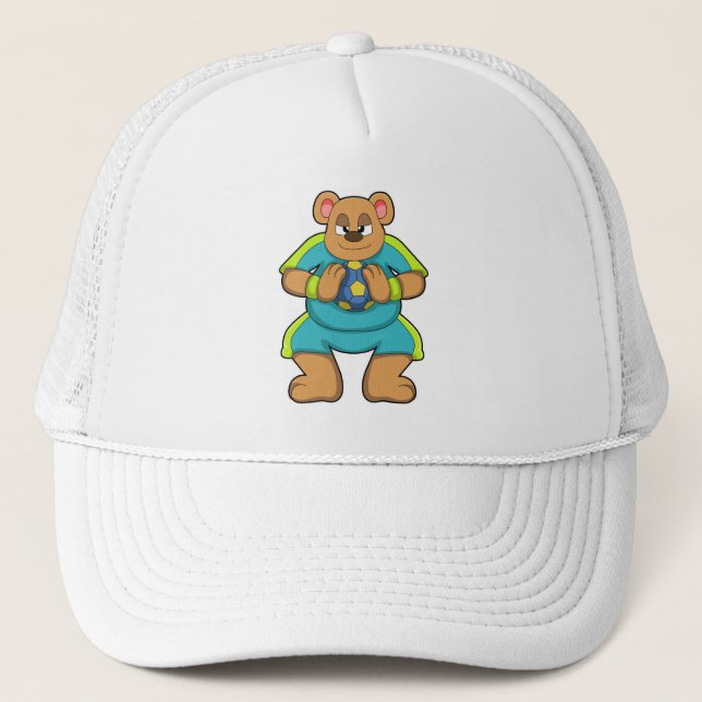 Bear as Handball player with Handball Trucker Hat (Front)