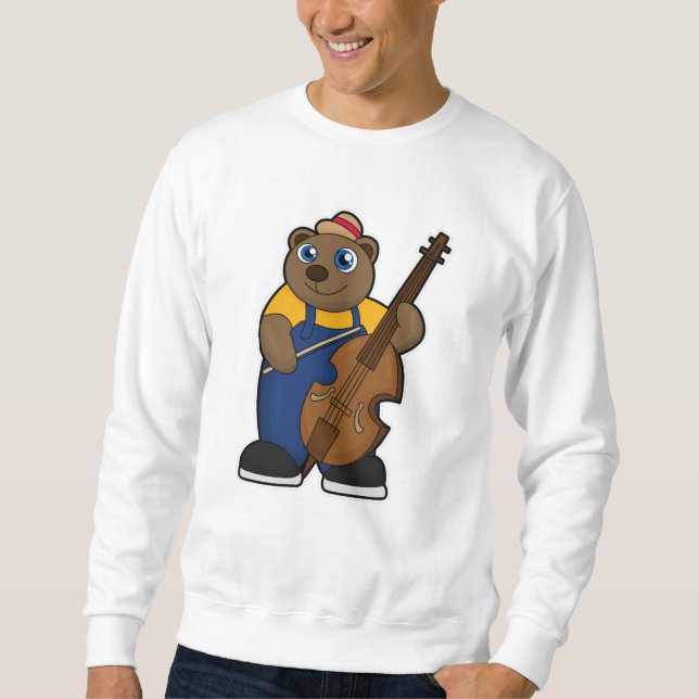 Bear as Musician with Guitar Sweatshirt (Front)