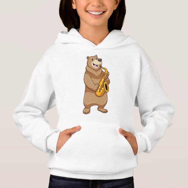 Bear as Musician with Saxophone (Front)