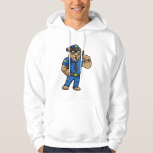 Bear as Police officer with Baton Hoodie