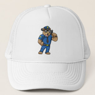 Bear as Police officer with Police uniform Trucker Hat