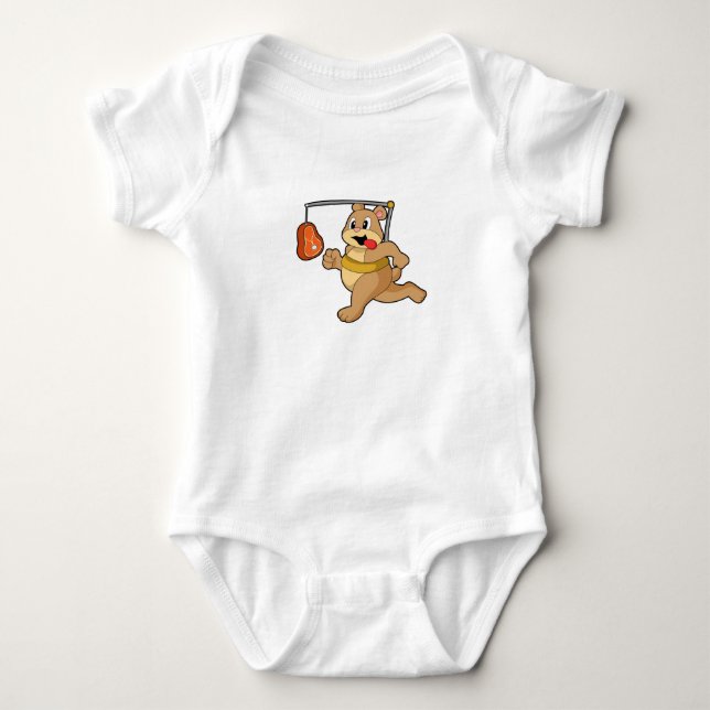Bear as Runner Baby Bodysuit (Front)