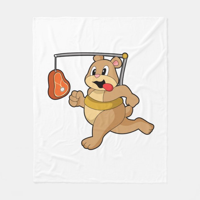Bear as Runner Fleece Blanket (Front)