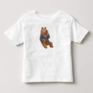 Bear as Secretary with Phone Toddler T-Shirt