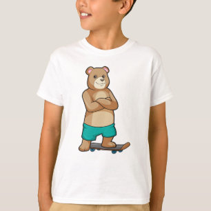 Bear as Skater with Skateboard T-Shirt