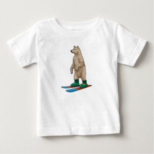 Bear as Skier with Ski Baby T-Shirt