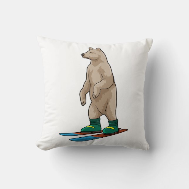 Bear as Skier with Ski Cushion (Front)