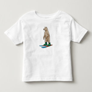 Bear as Skier with Ski Toddler T-Shirt