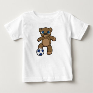 Bear as Soccer player with Soccer ball Baby T-Shirt