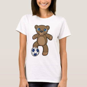 Bear as Soccer player with Soccer ball T-Shirt