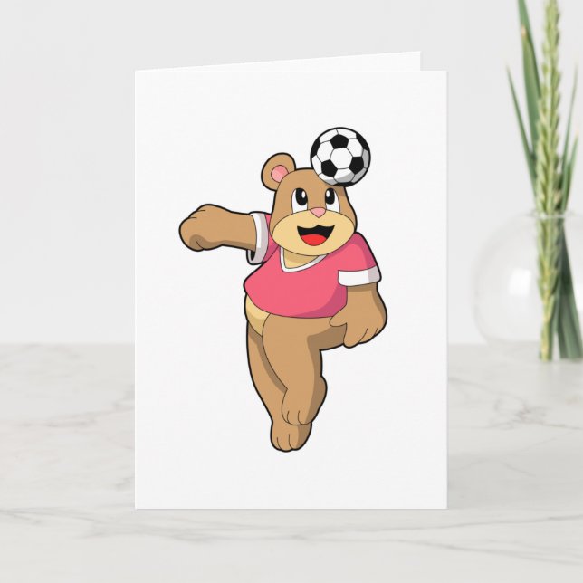Bear as Soccer player with Soccer.PNG Card (Front)