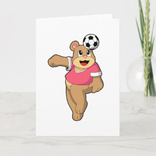 Bear as Soccer player with Soccer.PNG Card