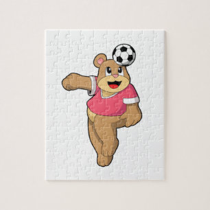 Bear as Soccer player with Soccer.PNG Jigsaw Puzzle