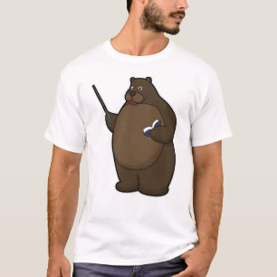 Bear as Teacher with Book & Pointer T-Shirt