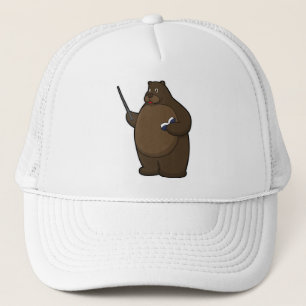 Bear as Teacher with Book & Pointer Trucker Hat