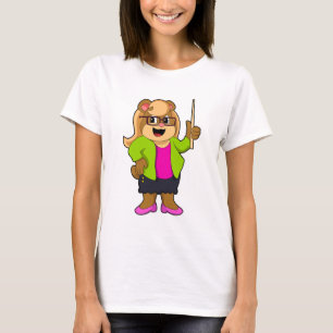 Bear as Teacher with Glasses T-Shirt