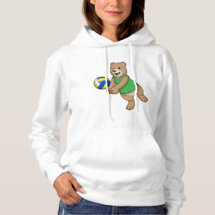 Bear as Volleyball player with Volleyball Hoodie
