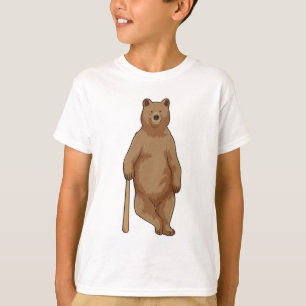 Bear at Baseball with Baseball bat T-Shirt
