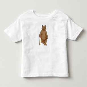 Bear at Baseball with Baseball bat Toddler T-Shirt