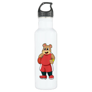 Bear at Basketball Sports 710 Ml Water Bottle