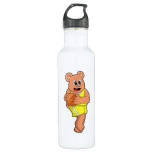 Bear at Basketball Sports 710 Ml Water Bottle