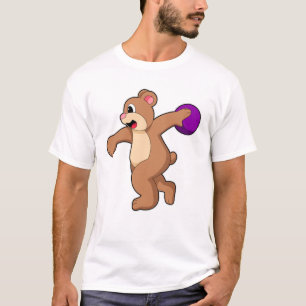Bear at Bowling with Bowling ball T-Shirt