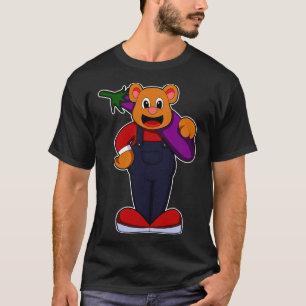 Bear at Farmer with Eggplant T-Shirt