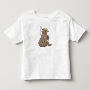 Bear at Fishing with Fishing rod Toddler T-Shirt
