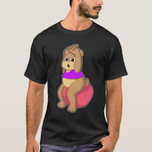 Bear at Fitness with Exercise ball.PNG T-Shirt