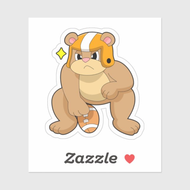 Bear at Football Sports (Sheet)