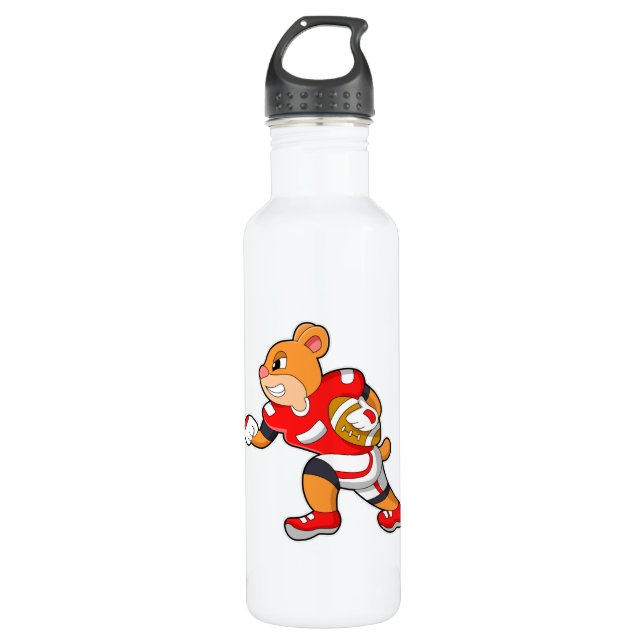 Bear at Football Sports 710 Ml Water Bottle (Front)