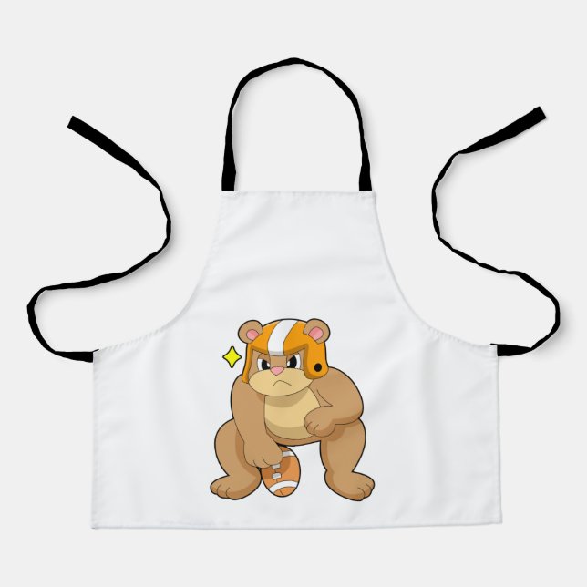Bear at Football Sports Apron (Front)