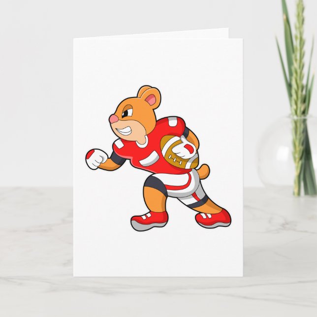 Bear at Football Sports Card (Front)