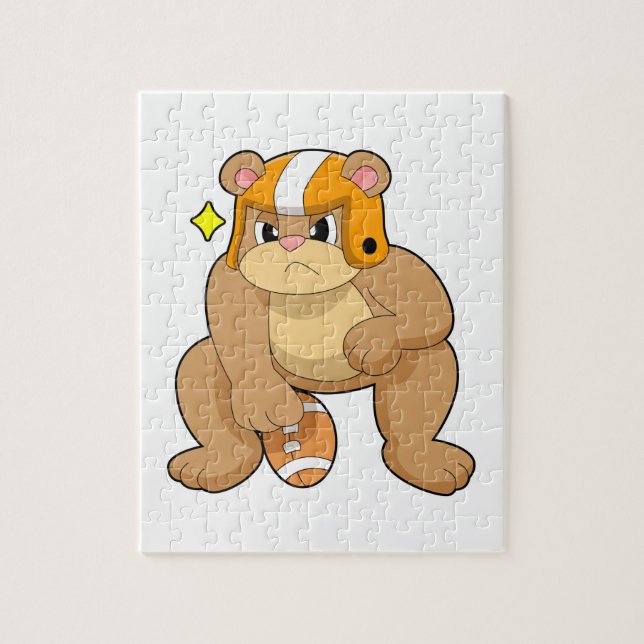 Bear at Football Sports Jigsaw Puzzle (Vertical)