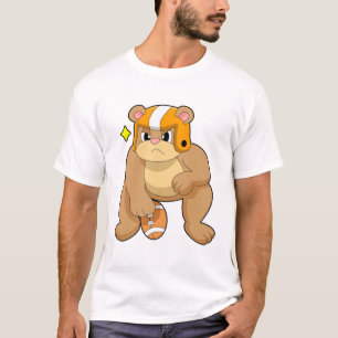 Bear at Football Sports T-Shirt