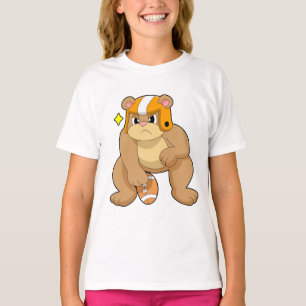 Bear at Football Sports T-Shirt