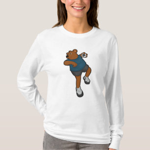 Bear at Handball player with Handball T-Shirt