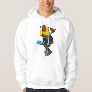 Bear at Ice hockey with Ice hockey stick Hoodie