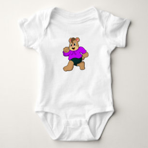 Bear at Running Baby Bodysuit