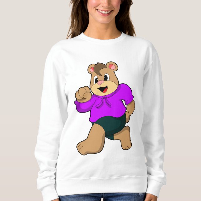 Bear at Running Sweatshirt (Front)