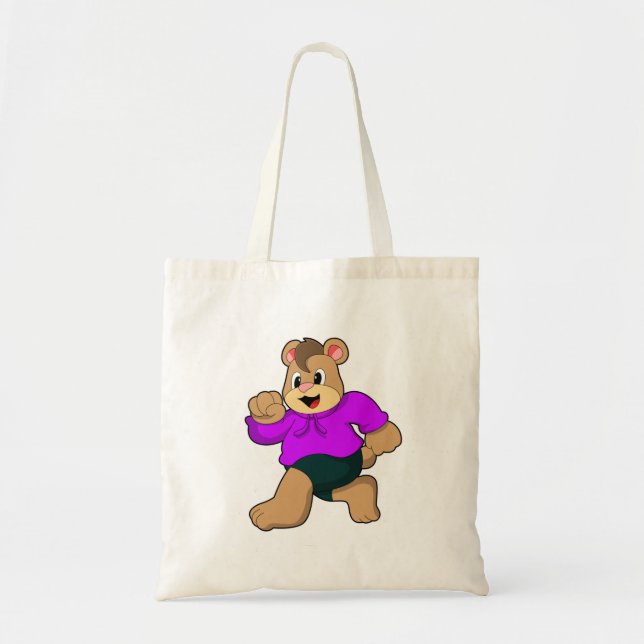 Bear at Running Tote Bag (Front)