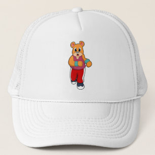 Bear at Running Trucker Hat