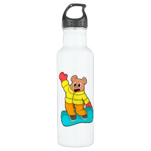 Bear at Snowboard Sports 710 Ml Water Bottle