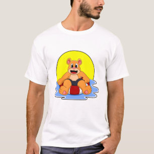 Bear at Swimming with Swim ring T-Shirt