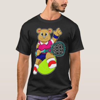 Bear at Tennis with Tennis racket Tennis ball T-Shirt