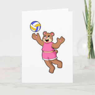 Bear at Volleyball Sports Card