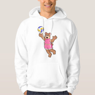 Bear at Volleyball Sports Hoodie