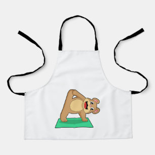 Bear at Yoga Fitness Apron