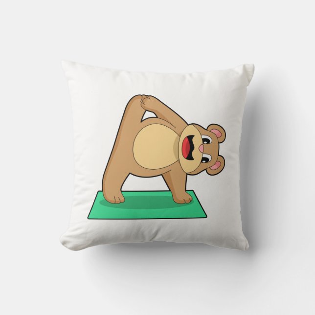 Bear at Yoga Fitness Cushion (Front)