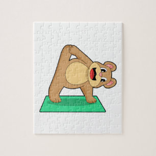 Bear at Yoga Fitness Jigsaw Puzzle